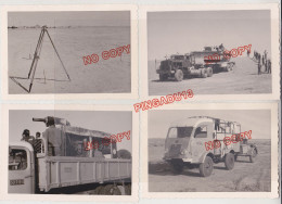 Fixe Algérie Travaux Publics Camion Berliet Bull-dozer Théodolite Renault Goelette 22 Photos Beau Format - Automobile