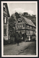 AK Weinheim / Bergstrasse, Blick Aus Einer Strasse Zur Ruine  - Weinheim