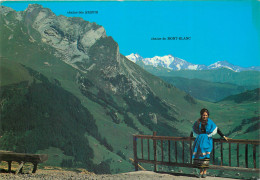 LA CLUZAS Hotel Restaurant Du Telepherique De Beauregard La Terrasse Vue Sur La Chaine 24(scan Recto-verso) MD2549 - La Clusaz