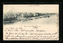 AK Bonn, Stadtpanorama Mit Synagoge Von Der Rheinbrücke Aus  - Jodendom