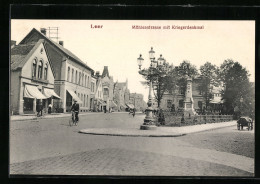 AK Leer / Ostfriesland, Mühlenstrasse Mit Kriegerdenkmal  - Leer