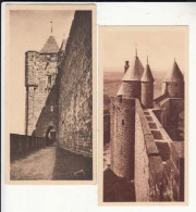 2 Cartes Format 15X7.5  France 11 - Carcasonne - La Tour De Mipadre Et Carrée De L'Evéque  -  PRIX FIXE - ( Cd073) - Carcassonne