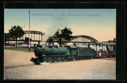AK Düsseldorf, Gesolei 1926, Neue Rheinbrücke Mit Liliputbahn, Kleinbahn  - Trenes