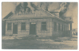 BL 32 - 14637 LIDA, House In Fire, Belarus - Old Postcard, CENSOR - Used - 1916 - Bielorussia