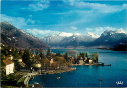 LAC D ANNECY La Baie De Talloires Au Fond Le Massif Des Bauges Enneige 28(scan Recto-verso) MD2579 - Annecy