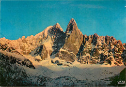 CHAMONIX Mont Blanc Coucher De Soleil Sur Les Drus 3(scan Recto-verso) MD2580 - Chamonix-Mont-Blanc