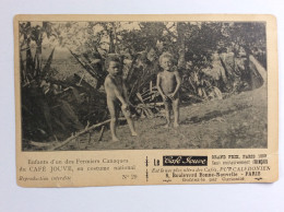 Nouvelle-Calédonie : Enfants D'un Des Fermiers Canaques Du Café Jouve, En Costume National (!) (N°29) - Pliure En Coin - Nueva Caledonia