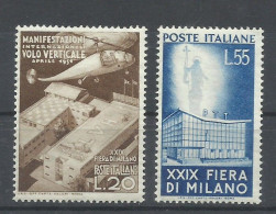 ITALIA   YVERT  595/96   MLH  (LIGERA SEÑAL DE FIJASELLOS) - 1946-60: Nieuw/plakker