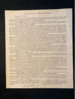 Tract Presse Clandestine Résistance Belge WWII WW2 'Lettre Ouverte Au Président Reeder' Printed On Both Sides - Documenten