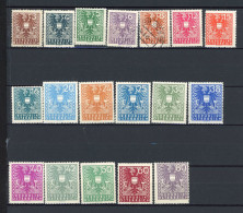 AUTRICHE - 1945  Yv. N° 577 à 595 Manque Le 582 (10p)  * / (o) Armoiries  Cote  2,7  Euro  BE  2 Scans - Unused Stamps