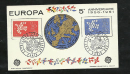 France FDC  Feuillet Premier Jour Illustré  N° 1309 Et 1310  Paris Le 16/09/1961  Europa  B/TB  Voir Scan  Soldé  ! ! ! - 1960-1969