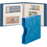 Lindner Banknotenalbum Regular Mit Kassette Blau 2810-814-B Neu - Supplies And Equipment