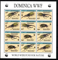 Dominica 1804-1807 Postfrisch Als Zd-Bogen, Käfer, WWF #IG312 - Dominica (1978-...)