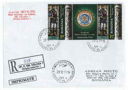 NCP 23 - 397b-a  STAINED-GLASSES, Romania - Registered, Stamps With Vignette - 2011 - Briefe U. Dokumente