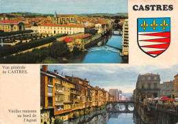 CASTRES  Blason  Et Vieilles Maisons Au Borde De L'Agout 13 (scan Recto Verso)ME2644BIS - Castres