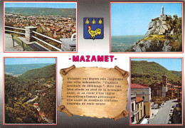 MAZAMET  Multivue Blason Vue Des Rochers D'hautpoul église Et Gorges  28 (scan Recto Verso)ME2644BIS - Mazamet