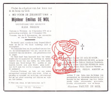DP Emilius De Mol ° Wichelen 1878 † 1954 X Elisa Persijn // De Moor Heirman Van Der Eecken Marckx Vandenberghe - Images Religieuses