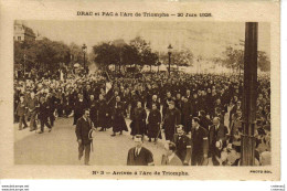 DRAC Et PAC à L'Arc De Triomphe 20 Juin 1926 VOIR DOS N°3 Arrivée à L'Arc De Triomphe Photo ROL - Otros & Sin Clasificación