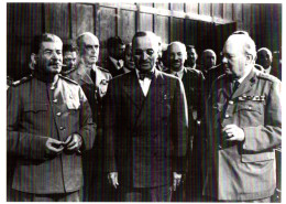 CPM - GUERRE 1939/45 - Conférence De POTSDAM Cecilienhof - STALINE TRUMANN & CHURCHILL ...Edition Musée - Guerre 1939-45