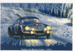 Alpine-Renault A110 - Rallye De Monte-Carlo 1973  - Art Carte CPR - Rally
