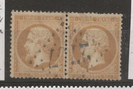 N 21 En Paire Variété Manque Lisière A Gauche Du 1er Trimbre - 1862 Napoléon III.