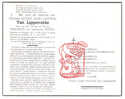 DP Alfons Jozef Van Lippevelde / Moens 46j. ° Wichelen 1913 † 1959 Waelebroeck - Images Religieuses