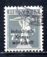 Switzerland, Used, Industrielle Kriegs - Wirtschaft 1918, Michel 3 II - Service