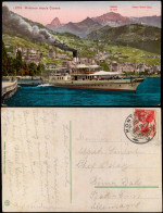 Ansichtskarte Montreux (Muchtern) Dampfer Vor Der Stadt 1912 - Other & Unclassified