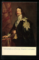 Artist's Pc König Karl I. Von England - Portrait Nach Van Dyck  - Familles Royales