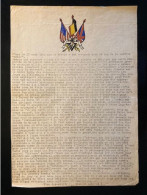 Tract Presse Clandestine Résistance Belge WWII WW2 'C'est Le 17 Août 1943 Que La Sicile A été Nettoyée Pour De Bon...' - Documenten