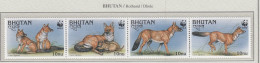 BHUTAN 1997 WWF Animals Wild Dog Mi 1687-1690 MNH(**) Fauna 566 - Honden