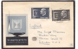 Israël - Lettre De 1952 - Exp Vers London - Valeur 20 $ En .....2003 - - Storia Postale