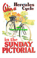 R569940 Win A Hercules Cycle On Sunday Pictorial. Poster. Dalkeiths Cards Of Sty - Welt