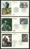 FDC  3 Lettres Premier Jour Illustrées  N° 1363 à 1365 Ornans Paris Et Rouen Le 09/11/1963   B/TB Voir Scan Soldé  ! ! ! - 1960-1969