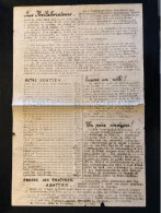 Tract Presse Clandestine Résistance Belge WWII WW2 'Les Kollaborateurs' Mr. L'administrateur... Printed On Both Sides - Documenten