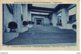 75 PARIS 1925  Exposition Des Arts Décoratifs Modernes N°19 Intérieur Du Grand Palais Escalier Monumental VOIR DOS - Expositions