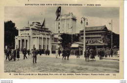75 PARIS 1925  Exposition Des Arts Décoratifs Modernes N°4 Pavillons Belgique Et Japon VOIR DOS - Mostre