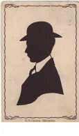 N°15014 - Silhouette - N.C. Clausen, Silhouettist - Homme Portant Un Chapeau Melon - Silueta