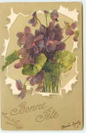 N°18370 - C. Klein - Bonne Fête - Bouquet De Violettes (perles Très Fines) - Klein, Catharina