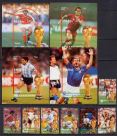 Maldives 1990 Football Soccer World Cup Set Of 7 + 4 S/s Imperf. MNH -scarce- - Nuovi