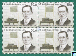 Sri Lanka Stamps 2024, Guglielmo Marconi, Italy, Radio, SLBC, MNH - Sri Lanka (Ceylon) (1948-...)