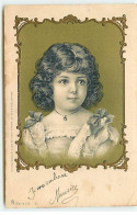 N°19488 - Carte Gaufrée - Portrait D'une Jeune Fille - J. Matern - Ganterie, Parfumerie, Bonneterie - Nancy - Autres & Non Classés