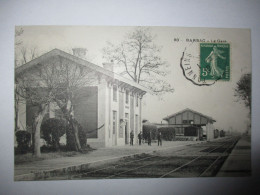 Cpa...Barsac...(gironde)...la Gare...1910...animée... - Otros & Sin Clasificación