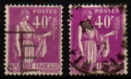 FRANCE    -   1932 .   Y&T N° 281 Oblitérés.   Nuances - 1932-39 Paz