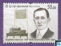 Sri Lanka Stamps 2024, Guglielmo Marconi, Italy, Radio, SLBC, MNH - Sri Lanka (Ceilán) (1948-...)
