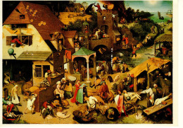 'Die Niederlandischen Sprichworter'' - Eichenhotz 1559 - Par Pieter Bruegel - Fine Art Painting CPM - Pintura & Cuadros