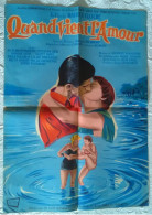 AFFICHE CINEMA FILM QUAND VIENT L'AMOUR Mylène DEMONGEOT Maurice CLOCHE 1956 TBE DESSIN BELINSKY - Afiches & Pósters