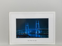 Bay Bridge Blue Light, Yokohama  , JAPAN JAPON POSTCARD - Yokohama