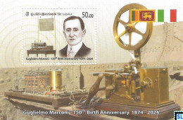 Sri Lanka Stamps 2024, Guglielmo Marconi, Italy, Radio, SLBC, Flags, MS - Sri Lanka (Ceilán) (1948-...)