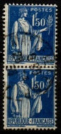 FRANCE    -   1932 .   Y&T N° 288 Oblitérés En Paire. - 1932-39 Vrede